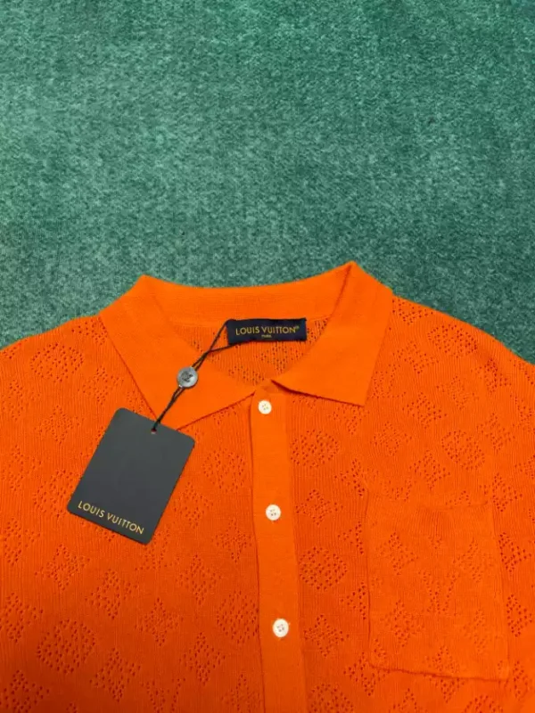 Louis Vuitton Monogram Pointelle Short-Sleeved Cotton Shirt - LST26
