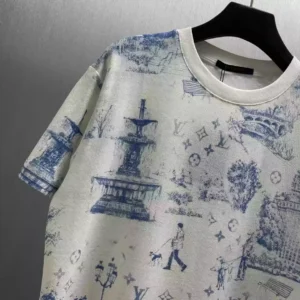 Louis Vuitton Printed Cotton Pique T-Shirt - LT99