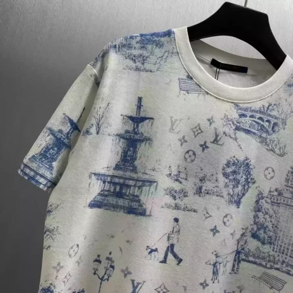 Louis Vuitton Printed Cotton Pique T-Shirt - LT99