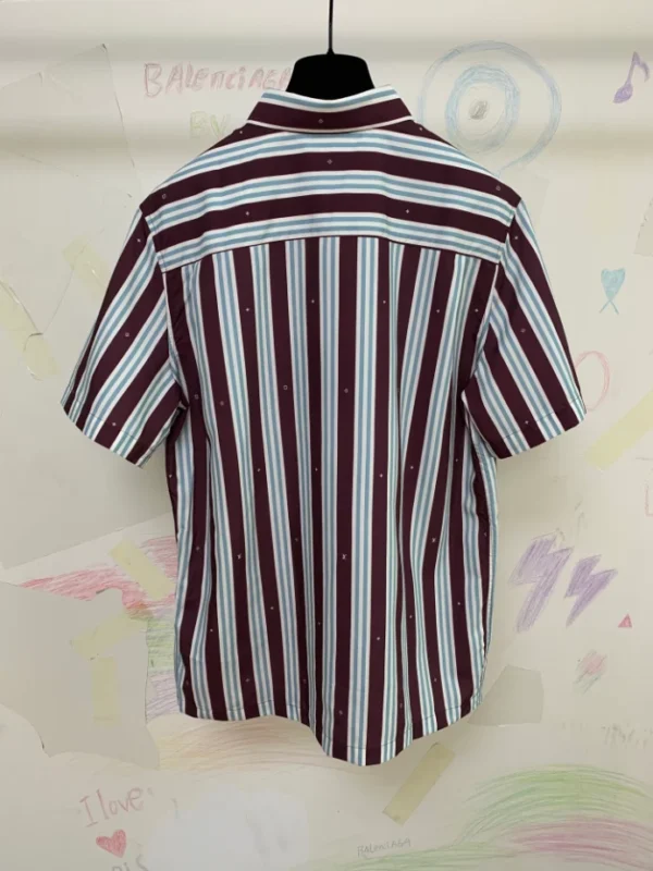 Louis Vuitton Striped Short-Sleeved Shirt - LST23