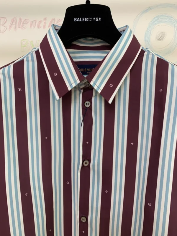 Louis Vuitton Striped Short-Sleeved Shirt - LST23
