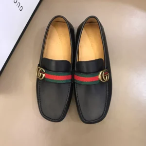Gucci Leather Driver With Web - GL37