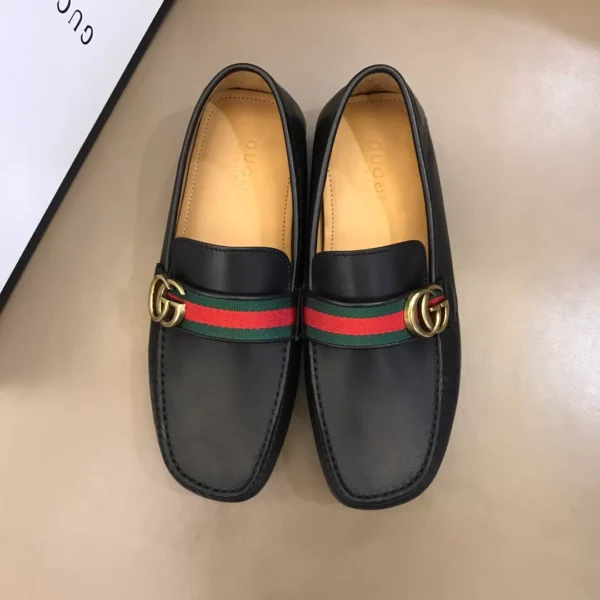 Gucci Leather Driver With Web - GL37
