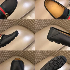Gucci Leather Driver With Web - GL37