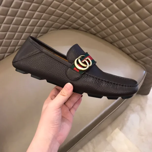 Gucci Leather Driver With Web - GL38