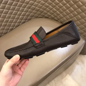Gucci Leather Driver With Web - GL38