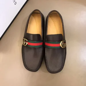 Gucci Leather Driver With Web - GL38