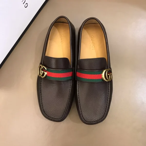 Gucci Leather Driver With Web - GL38