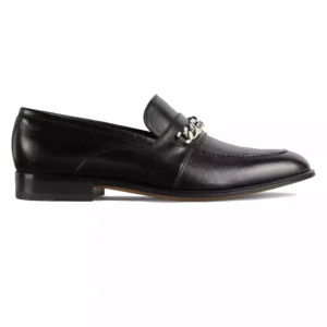 Gucci Men's Leather Loafers With Interlocking G In Black - GL30