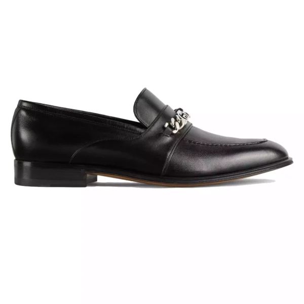 Gucci Men's Leather Loafers With Interlocking G In Black - GL30