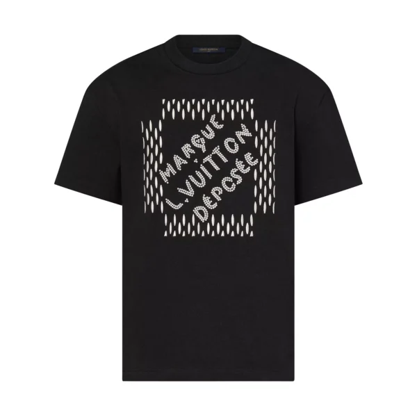 Louis Vuitton Embroidered Signature Cotton T-Shirt in Black - LT129