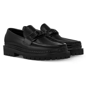Louis Vuitton Major Loafers Black Leather - LL46