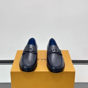 Louis Vuitton Major Loafers In Navy Blue - LL51