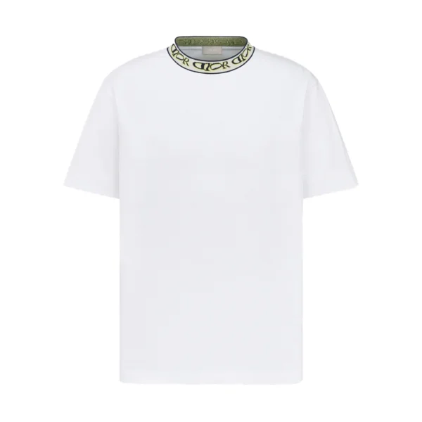 Dior And Lewis Hamilton T-Shirt Relaxed Fit White Cotton Jersey - DT63