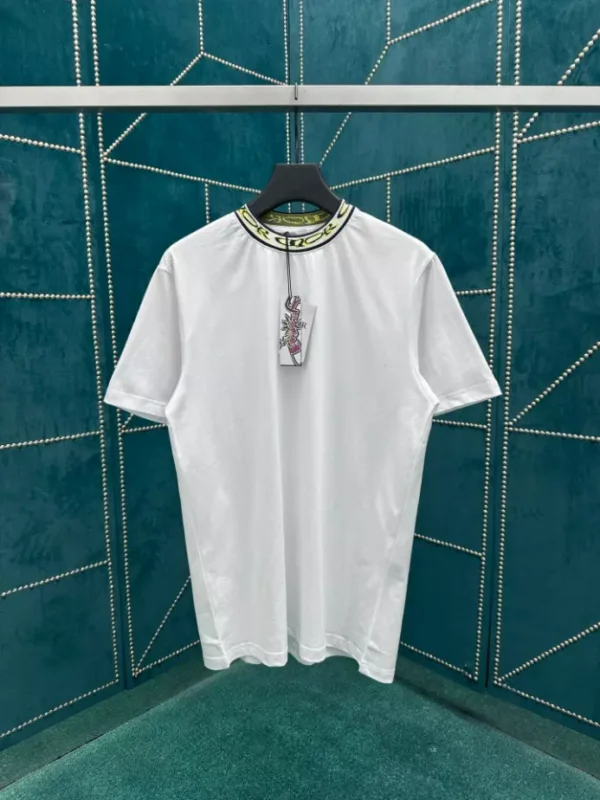 Dior And Lewis Hamilton T-Shirt Relaxed Fit White Cotton Jersey - DT63