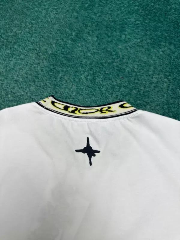 Dior And Lewis Hamilton T-Shirt Relaxed Fit White Cotton Jersey - DT63