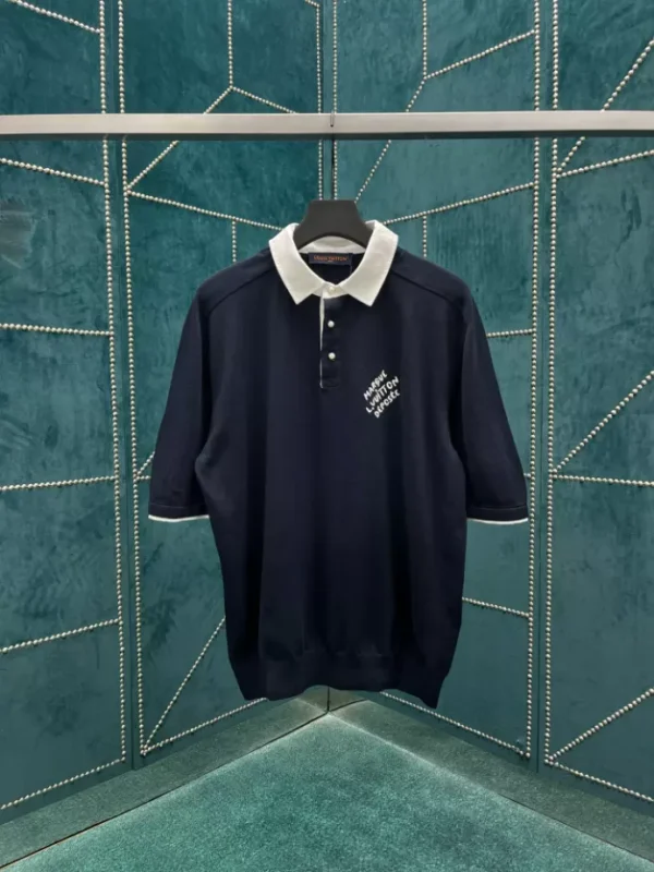 Louis Vuitton Embroidered Short-Sleeved Cotton Blend Polo Shirt - LT137