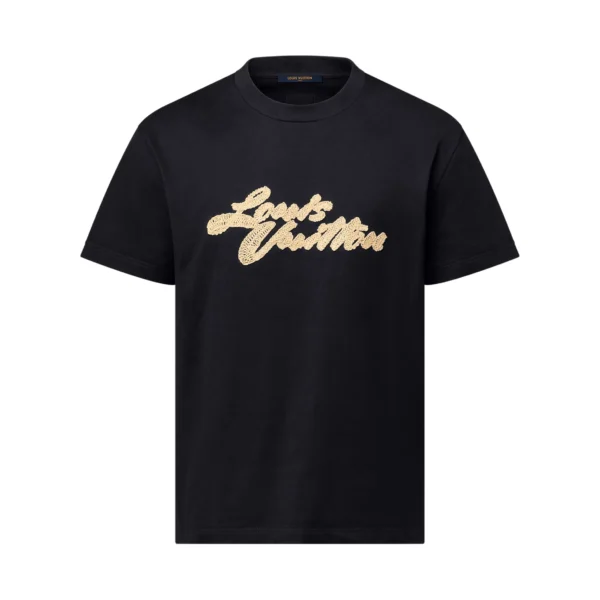 Louis Vuitton Embroidered Signature T-Shirt in Black - LT130