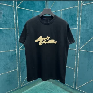 Louis Vuitton Embroidered Signature T-Shirt in Black - LT130