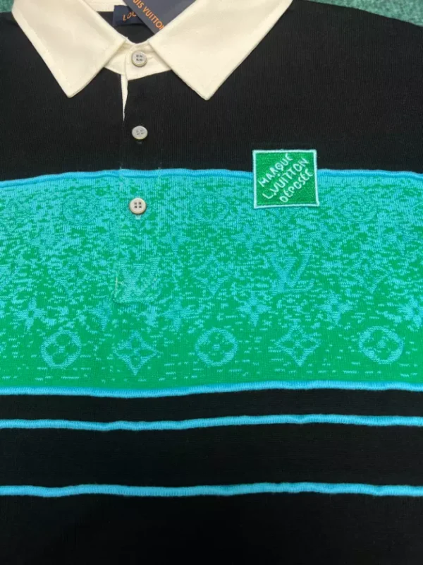 Louis Vuitton Iridescent Jacquard Short-Sleeved Polo - LT136
