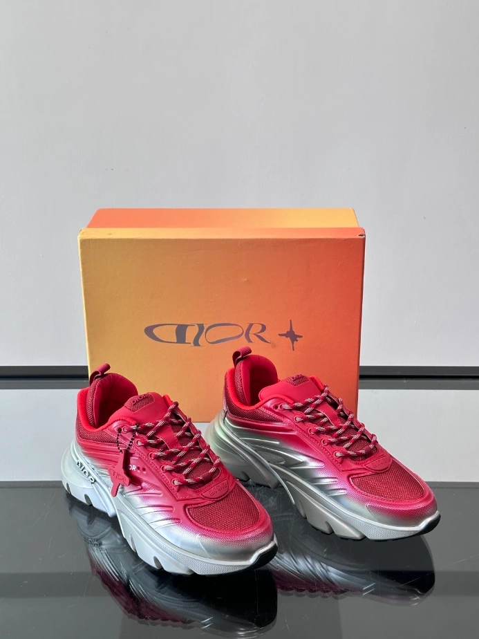 Dior B44 Blade Sneaker Gradient Red and Silver-Tone - DS161