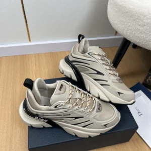 Dior B44 Blade Sneaker White Technical Mesh and Beige Technical Fabric - DS172