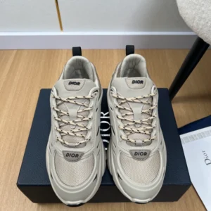 Dior B44 Blade Sneaker White Technical Mesh and Beige Technical Fabric - DS172