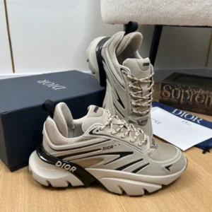 Dior B44 Blade Sneaker White Technical Mesh and Beige Technical Fabric - DS172