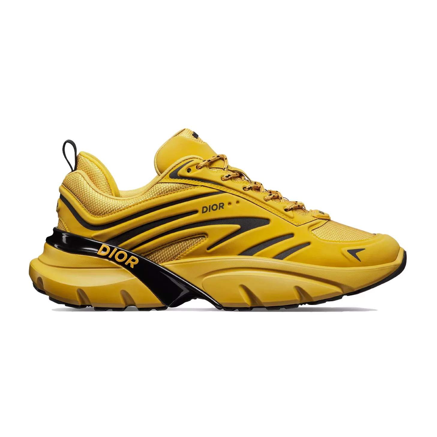 Dior B44 Blade Sneaker White Technical Mesh and Yellow Technical Fabric - DS171