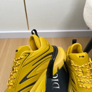 Dior B44 Blade Sneaker White Technical Mesh and Yellow Technical Fabric - DS171