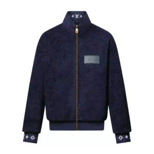 Louis Vuitton Leather Patch Fleece Blouson - LK57