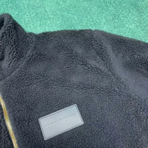 Louis Vuitton Leather Patch Fleece Blouson - LK57