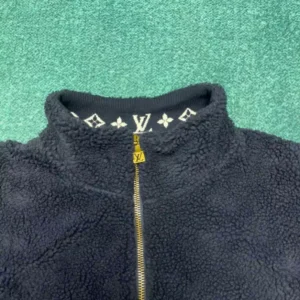 Louis Vuitton Leather Patch Fleece Blouson - LK57