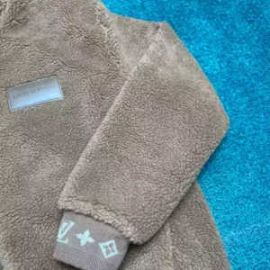 Louis Vuitton Leather Patch Fleece Blouson - LK58