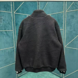 Louis Vuitton Leather Patch Fleece Blouson - LK59