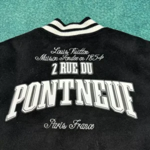 Louis Vuitton Leather Signature Varsity Jacket - LK46