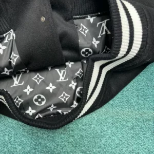 Louis Vuitton Leather Signature Varsity Jacket - LK46