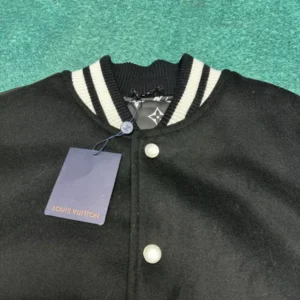Louis Vuitton Leather Signature Varsity Jacket - LK46
