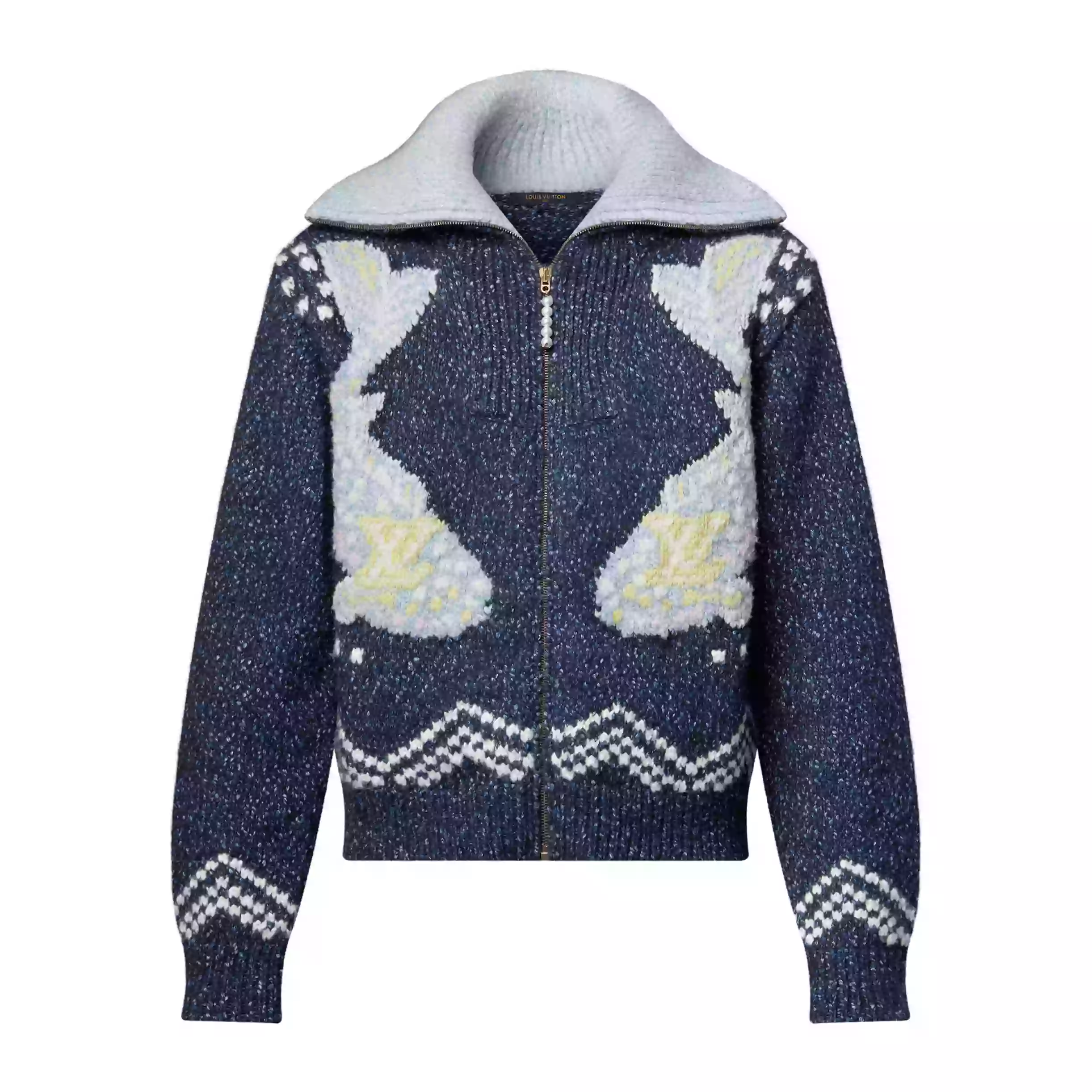 Louis Vuitton Zippered Knitted Blouson - LK50
